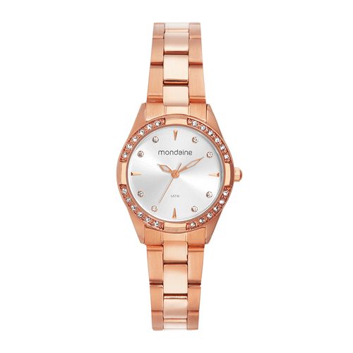 Relógio Feminino Cristais Rosé
