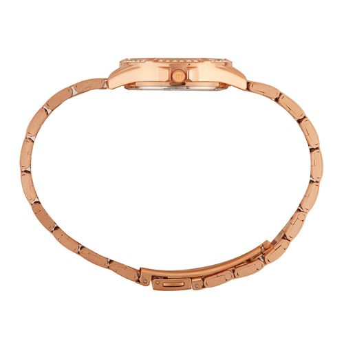Relógio Feminino Cristais Rose Gold