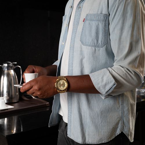 Relógio Masculino Casual Dourado