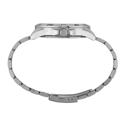 Relógio Masculino Casual Visor Texturizado Prata