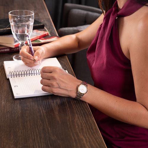 Relógio Feminino Clássico Prata e Dourado