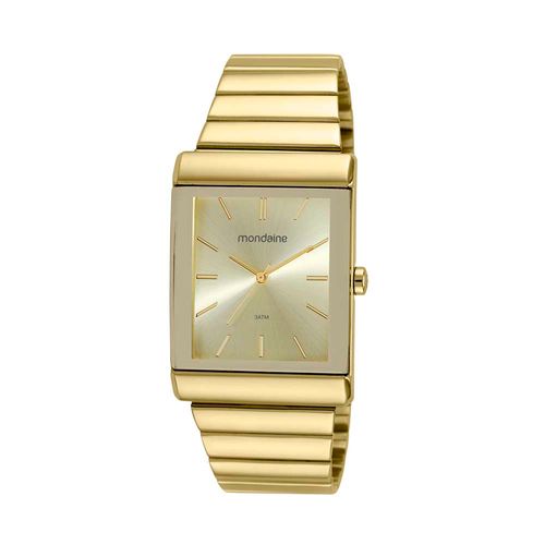 Relógio Feminino Quadrado Casual Dourado