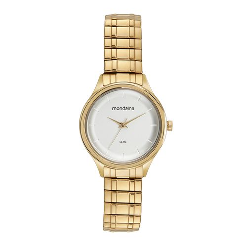 Relógio Feminino Minimalista Pulseira Expansível Dourado