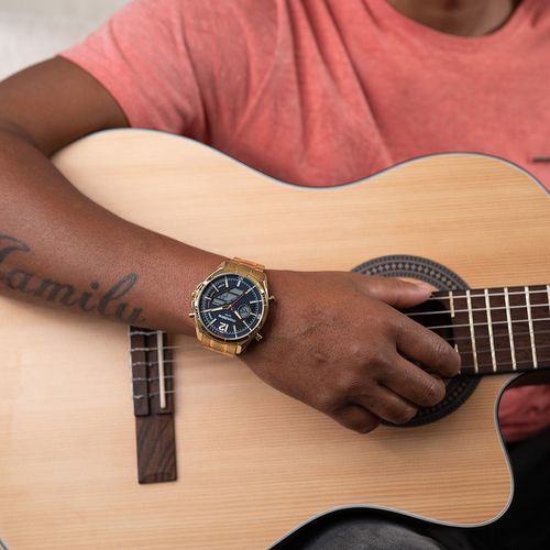 Relógio Masculino Anadigi Dourado