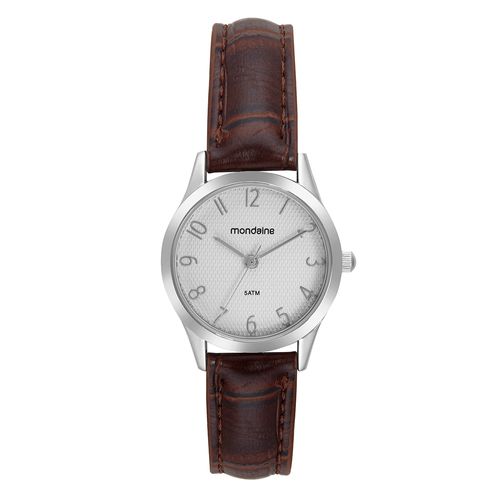 Kit Relógio Feminino Prata Clássico Com Semijoias