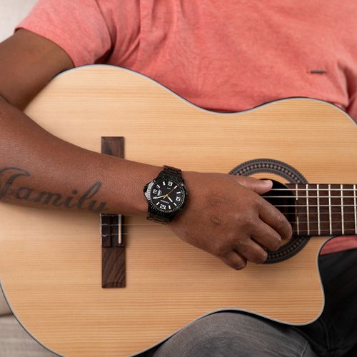 Relógio Masculino Casual Com Calendário Preto