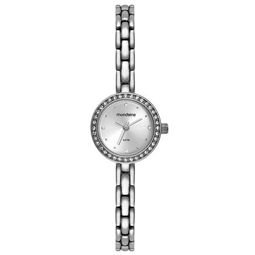 Kit Relógio Feminino Prata Com Pulseira de Coração