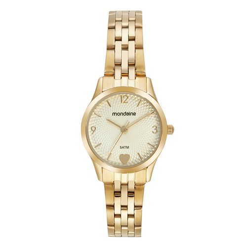 Kit Relógio Feminino Dourado Com Semijoias