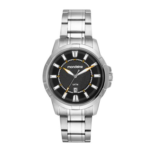 Relógio Masculino Casual Com Calendário Prata