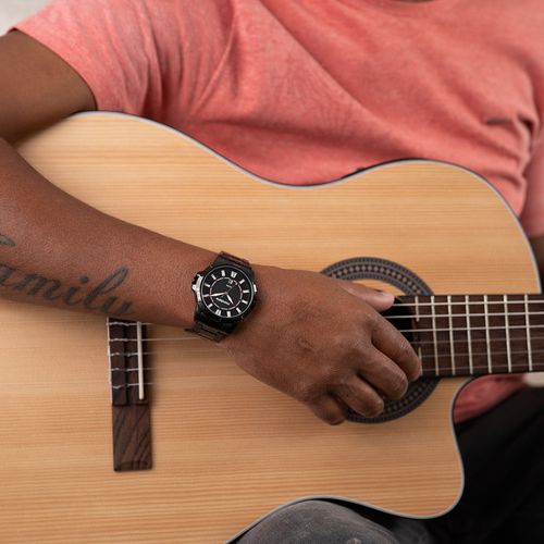 Relógio Masculino Casual Com Calendário Preto