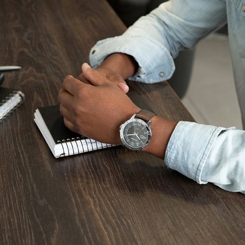 Relógio Masculino Casual Prata