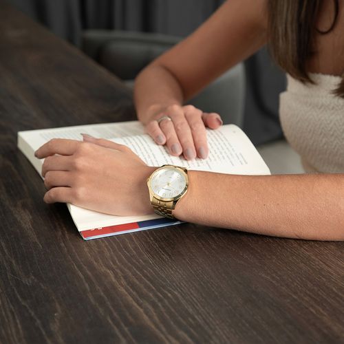 Relógio Masculino Casual Dourado