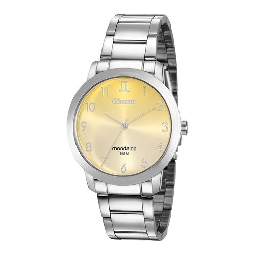 Relógio Feminino Signo Gêmeos Prata