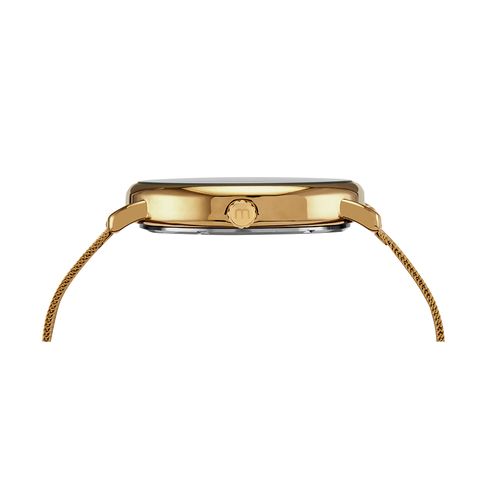 Relógio Masculino Casual Malha de Aço Dourado