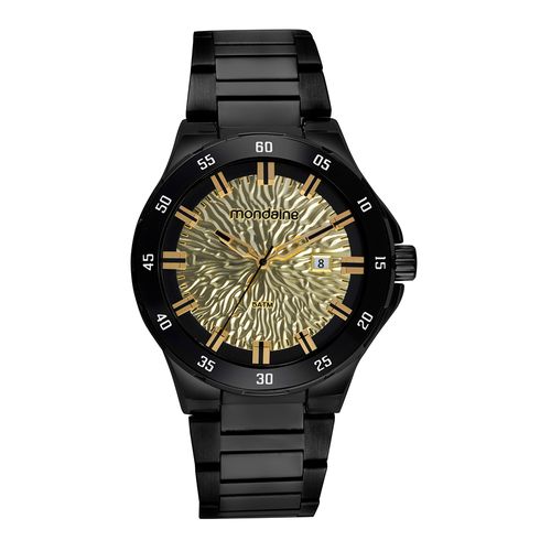 Relógio Masculino Efeito Raios Solares Preto