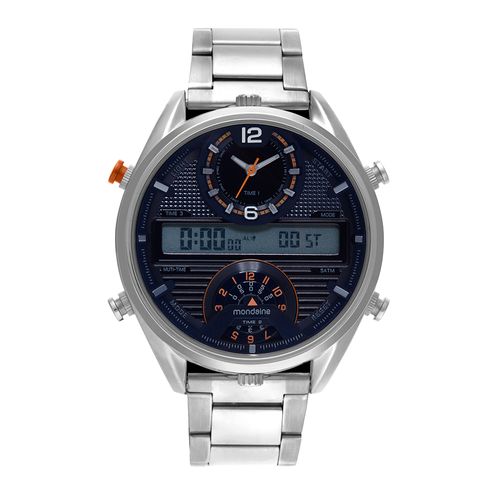 Relógio Masculino Anadigi Inspiração Monitoramento Espacial Prata