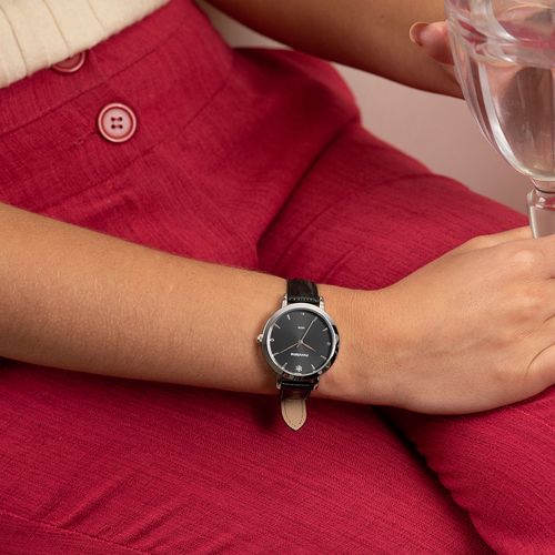 Relógio Feminino Cristal Solitário Prata