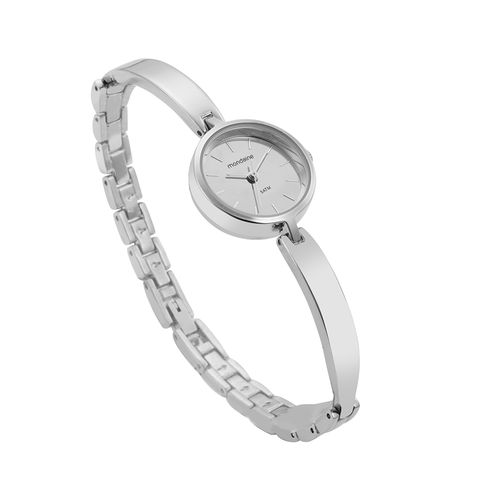 Relógio Feminino Bracelete Espelhado Prata