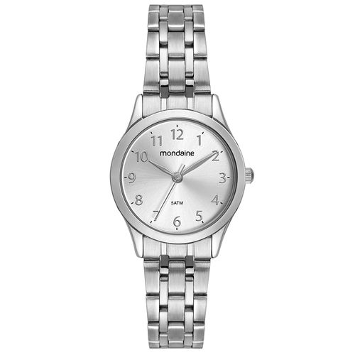 Kit Relógio Feminino Clássico Prata Com Pulseira de Berloques