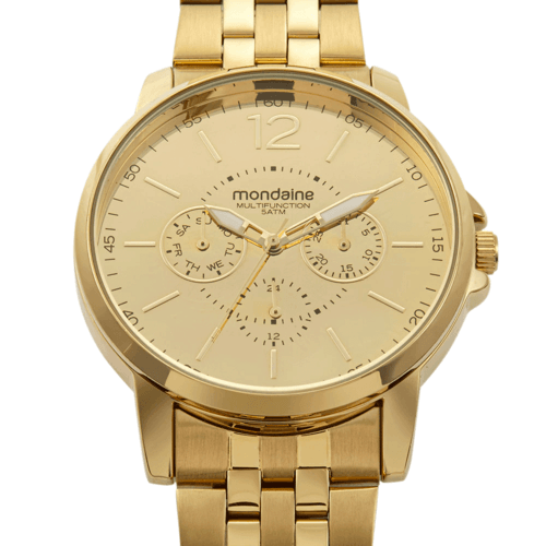 Relógio Feminino Multifunção Dourado