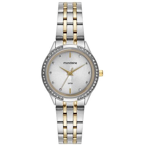 Relógio Feminino Bicolor Mostrador Texturizado