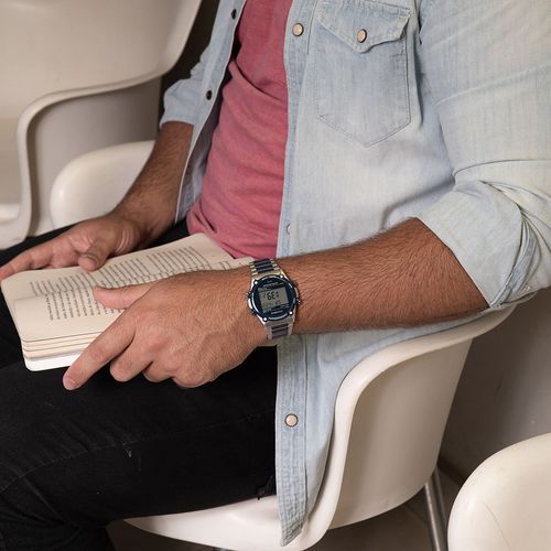 Relógio Masculino Cronógrafo Digital Detalhes Azul