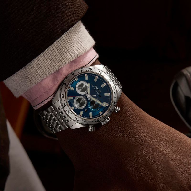 Relógio Cronógrafo Waterbury Aço Prata | Timex