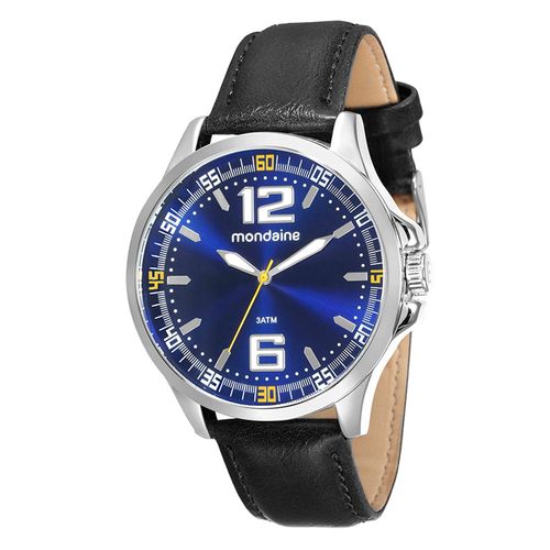 Kit Relógio Masculino Mostrador Azul com Kit unhas