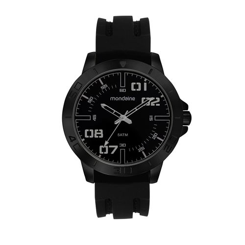 Relógio Masculino Preto Pulseira Silicone