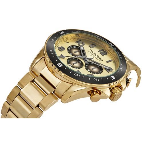 Relógio Masculino Cronógrafo Aço Dourado