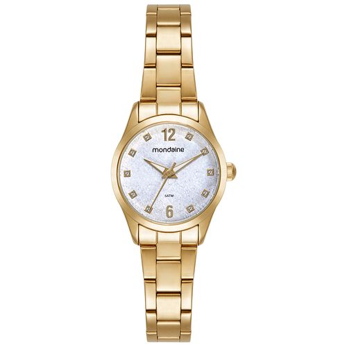 Kit Relógio Feminino Dourado Efeito Luminoso Com Brincos
