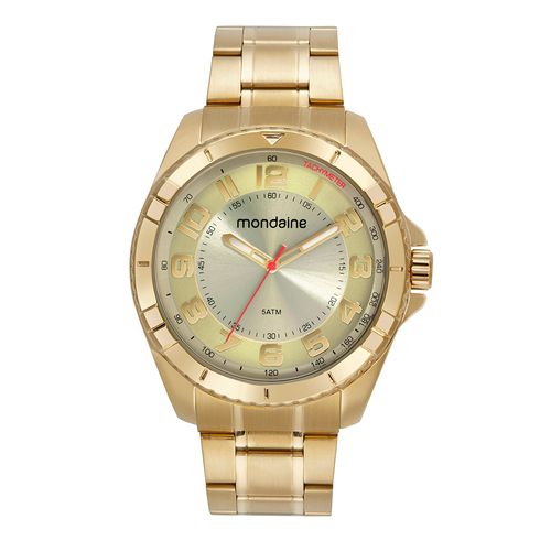Relógio Masculino Champagne Grande Elegante