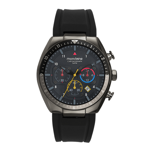 Relógio Masculino Cronógrafo Chumbo Pulseira Silicone