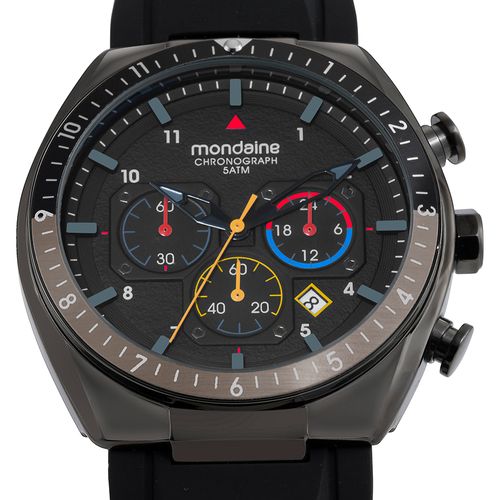 Relógio Masculino Cronógrafo Chumbo Pulseira Silicone
