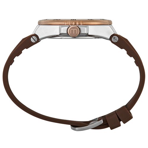 Relógio Masculino Marrom Calendário Pulseira Silicone