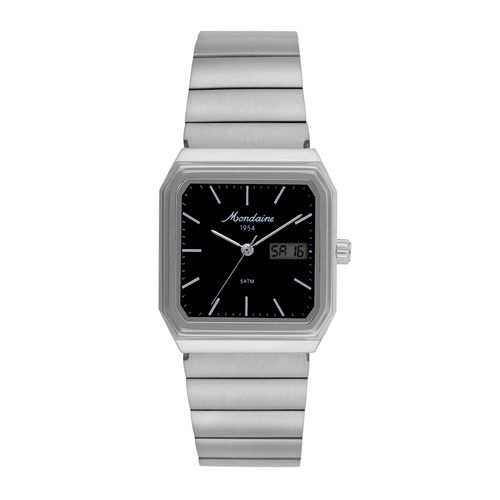 Relógio Masculino Quadrado Anadigi Linha 1954 Prata