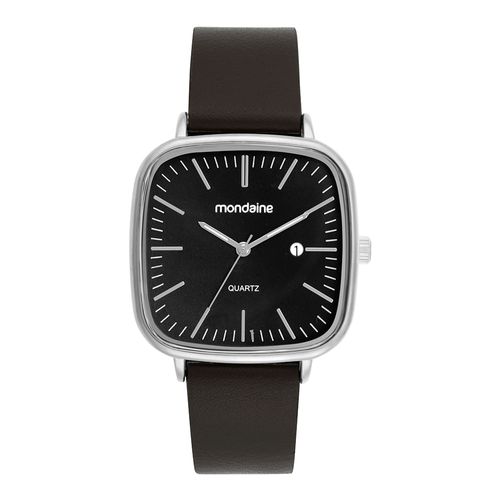 Relogio Masculino Mondaine Quadrado Prata Calendário
