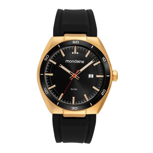 Relógio Masculino Preto e Dourado