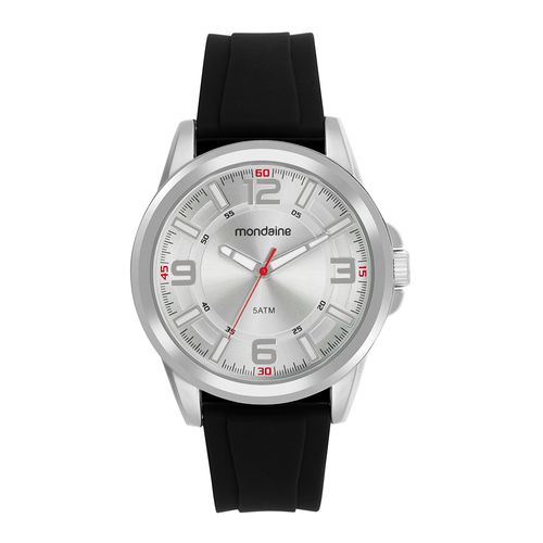 Relógio Masculino Prata e Preto