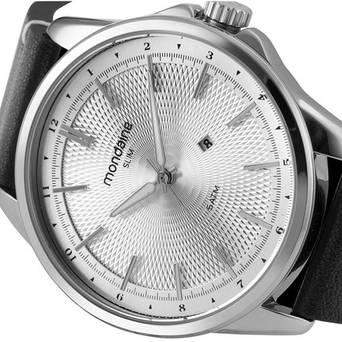 Relógio Masculino Calendário Couro Genuíno