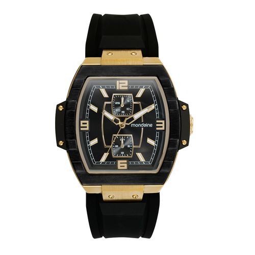 Relógio Masculino Multifunção Silicone Preto