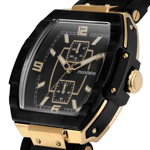Relógio Masculino Multifunção Silicone Preto