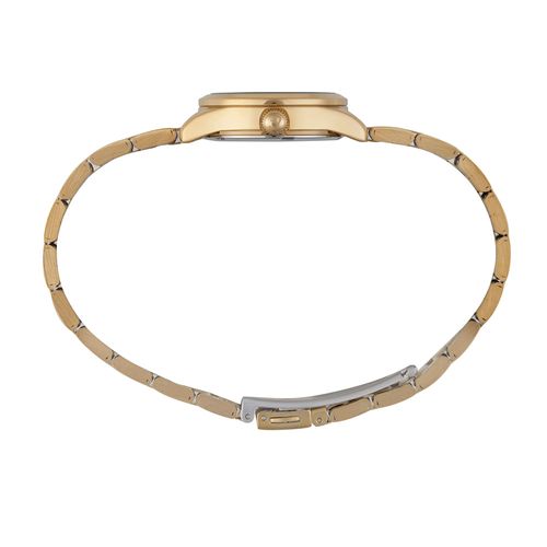Relógio Feminino Dourado Mostrador Champagne Analógico