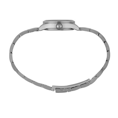 Relógio Feminino Prata Mostrador Branco Analógico