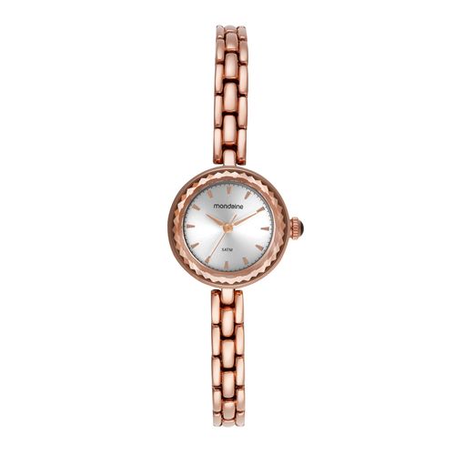 Relogio Feminino Mondaine Rose Gold Vidro Facetado