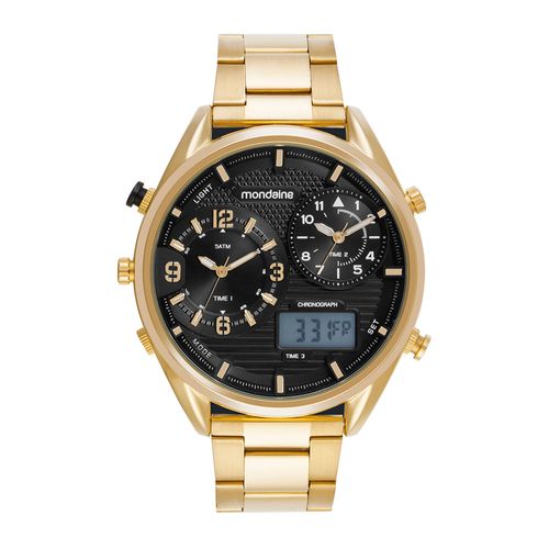 Relógio Masculino Anadigi Dourado