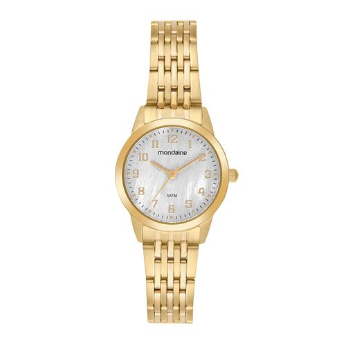 Relógio Feminino Dourado Clássico Madreperola