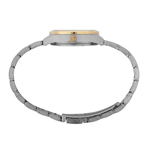 Relogio Feminino Bicolor Cristais Analógico