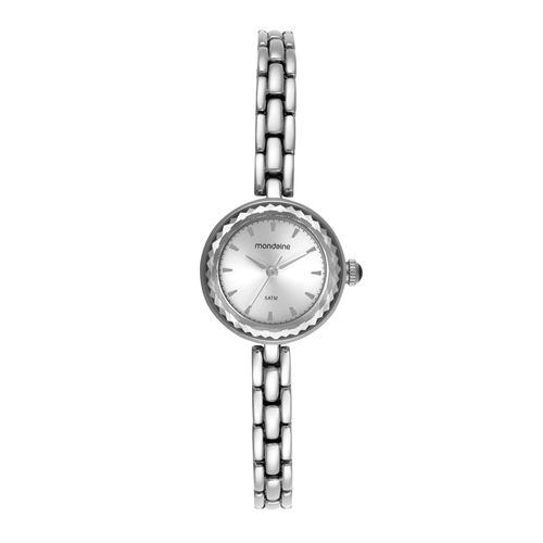Relogio Feminino Prata Vidro Facetado