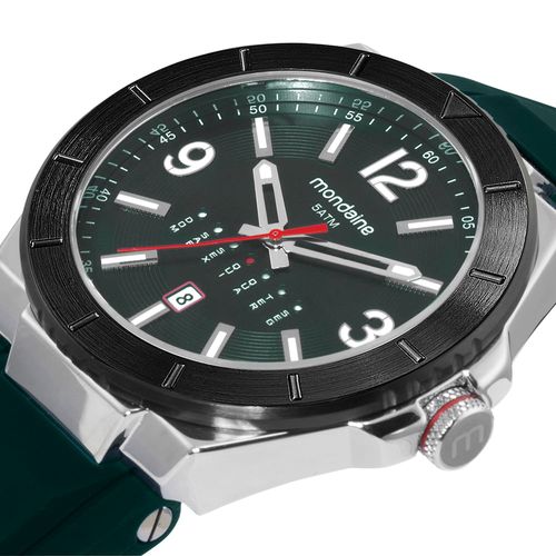 Relógio Masculino Prata Pulseira Silicone Calendário